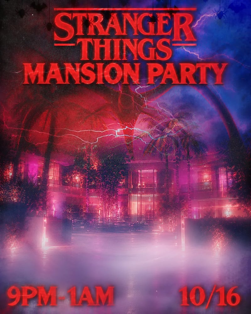 Free Stranger Things Party Flyer