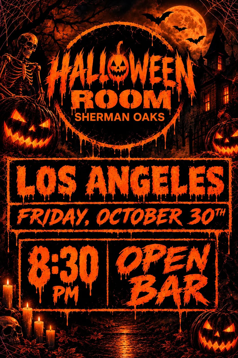 Halloween Room Sherman Oaks Flyer