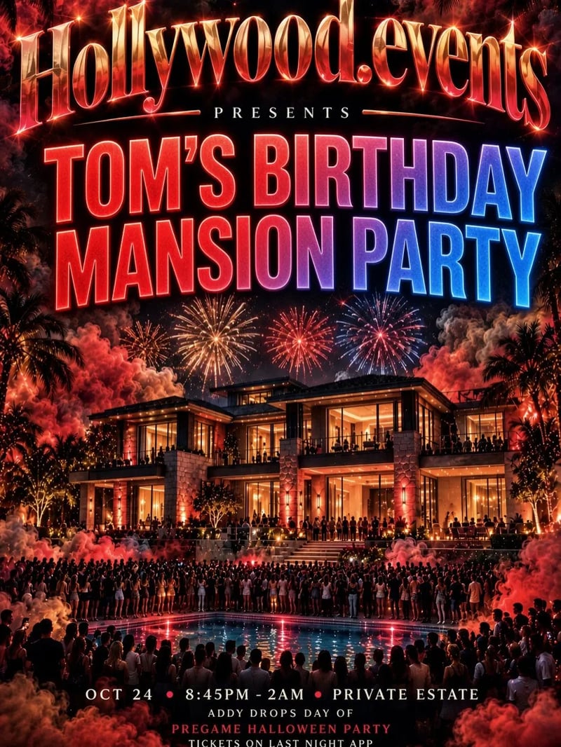 Tom’s Birthday Party Flyer