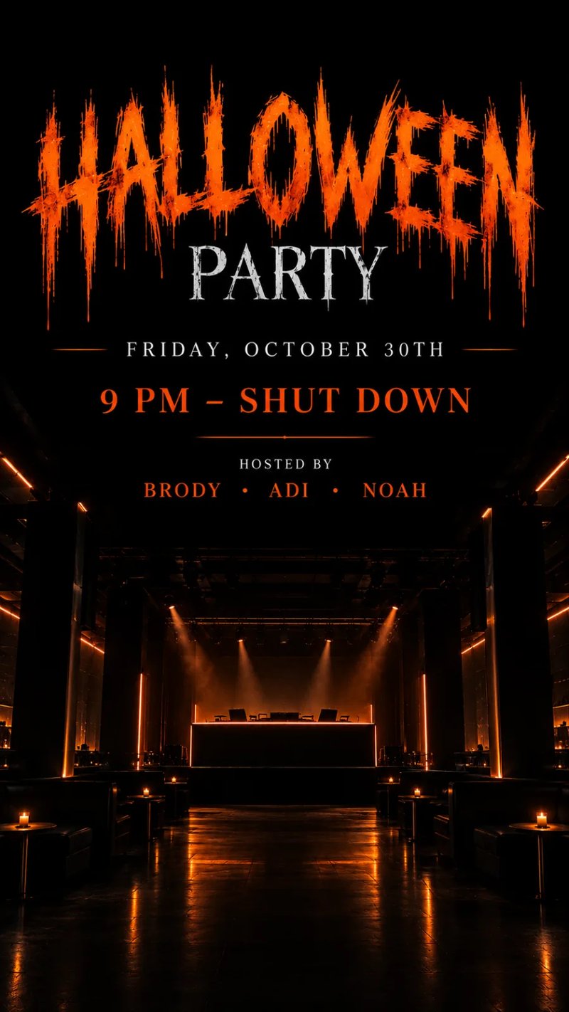 October 30th Halloween Party Flyer