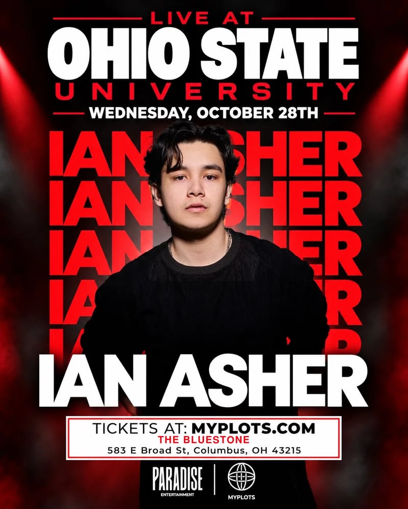 Ian Asher Live at Ohio State University Flyer