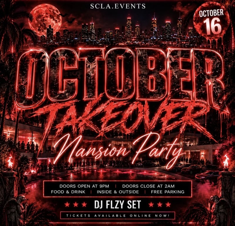 🎃🔥 OCTOBER TAKEOVER MANSION PARTY 🔥🎃 Flyer