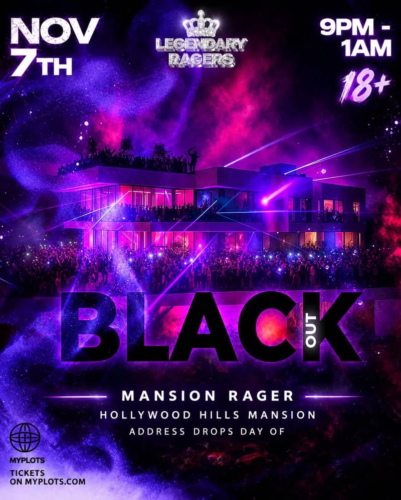 BLACKOUT MANSION PARTY 🎉 Flyer