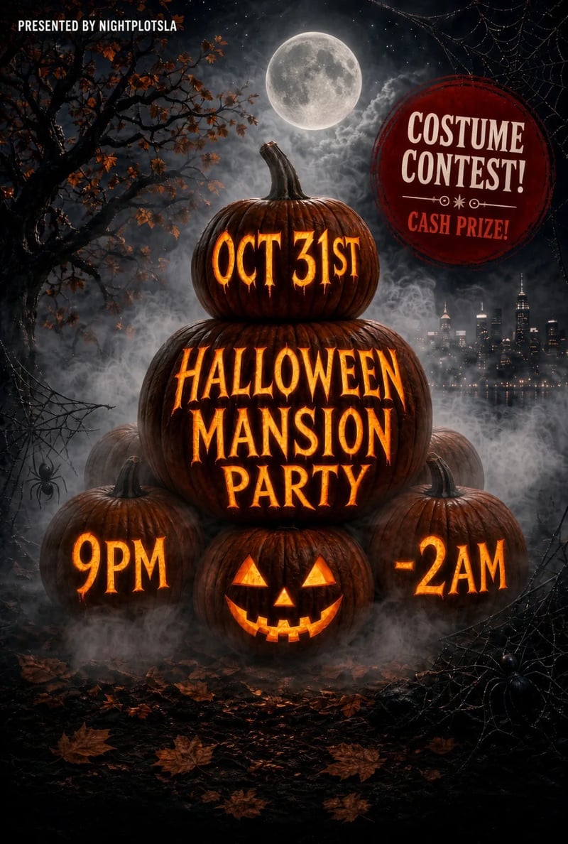 HALLOWEEN MANSIÓN PARTY Flyer