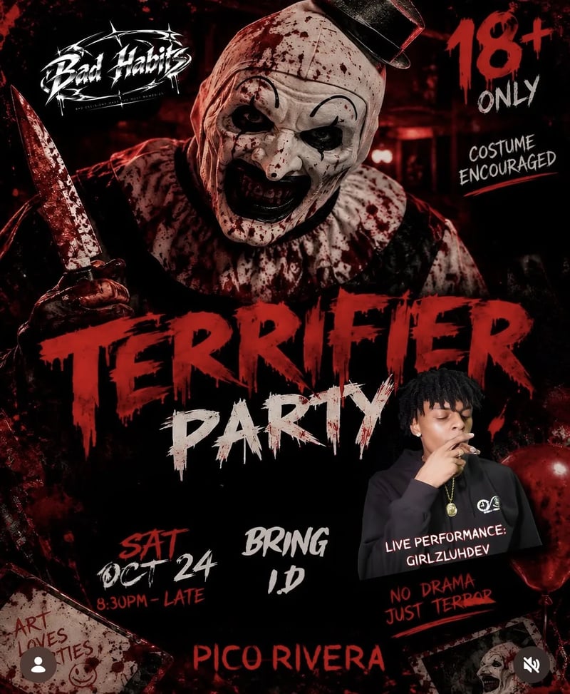 Terrifier Tap To Pay Flyer