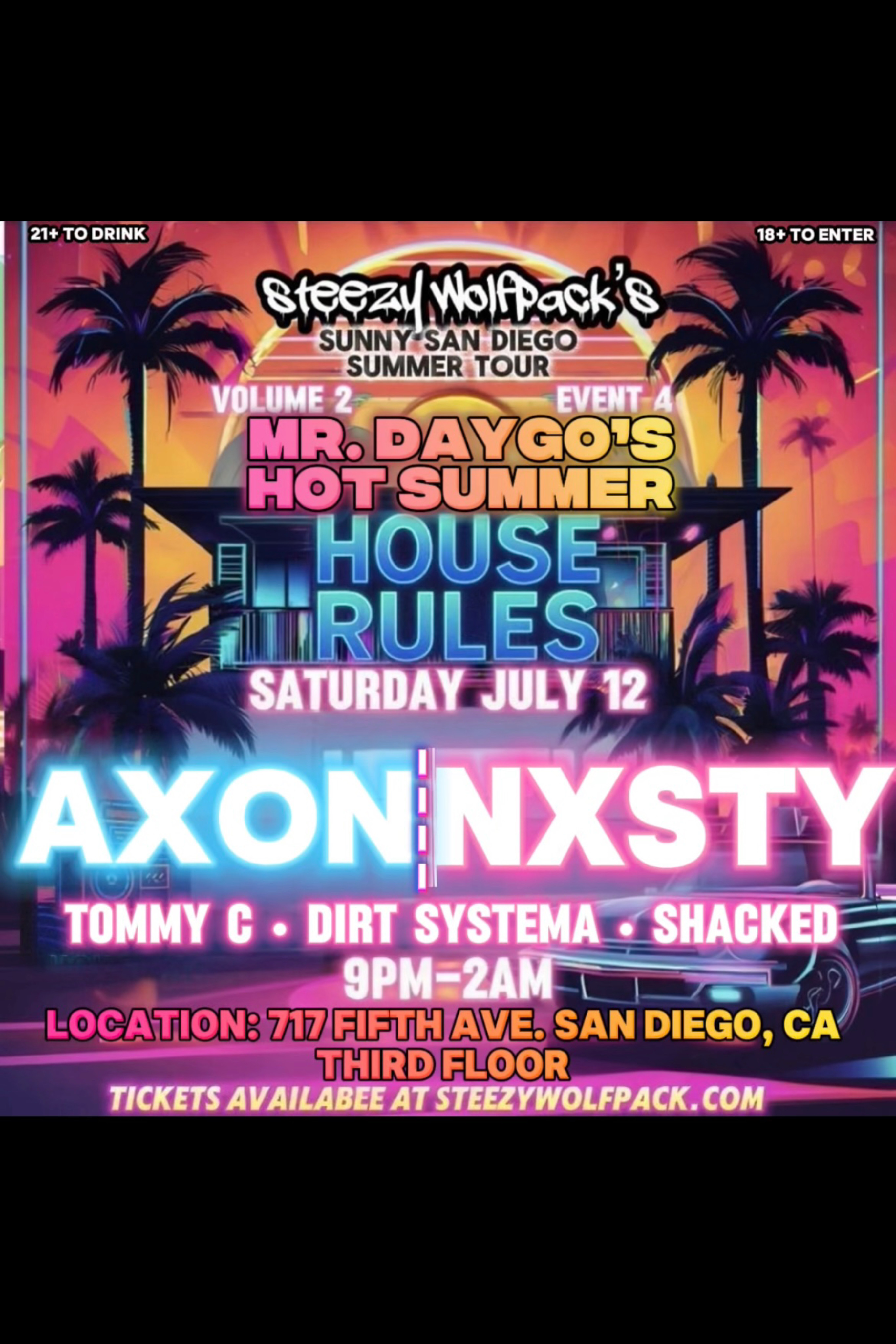 Mr. Daygo’s Hot Summer House Rules Flyer