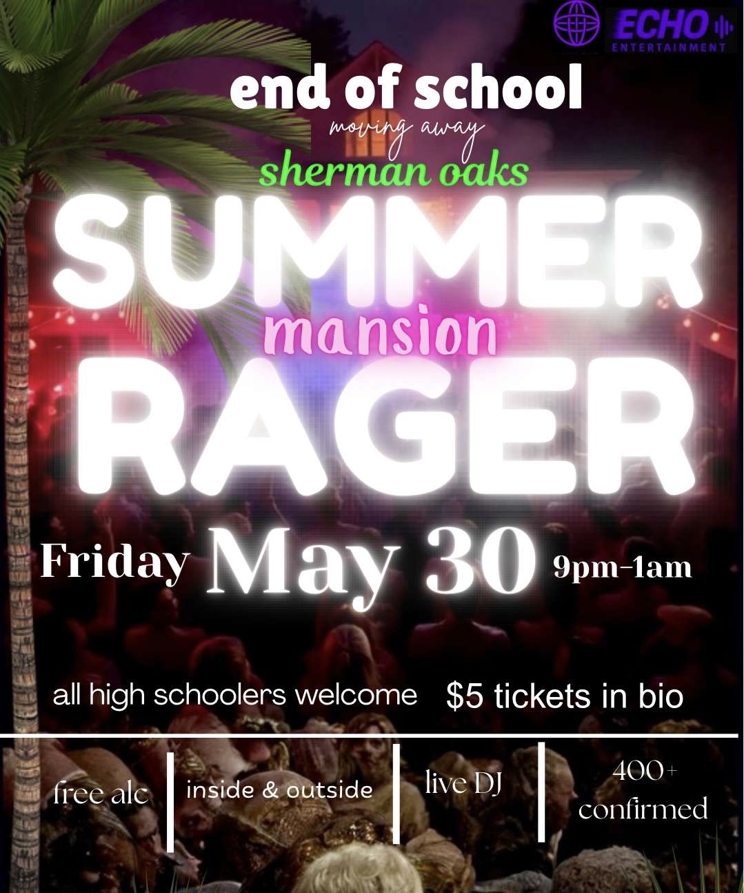 highschool sherman oaks summer kickoff house party
