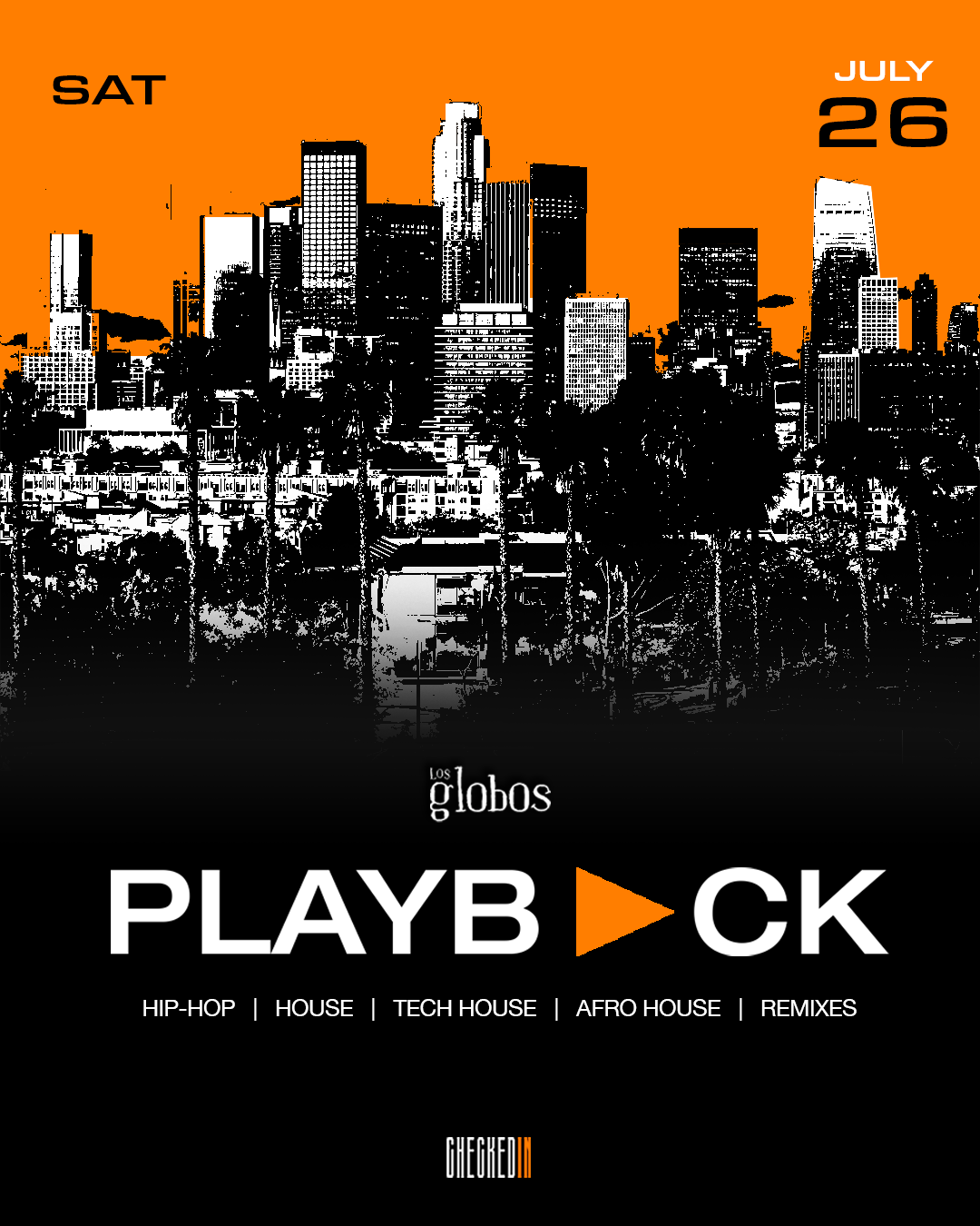 PLAYBACK Los Globos Flyer