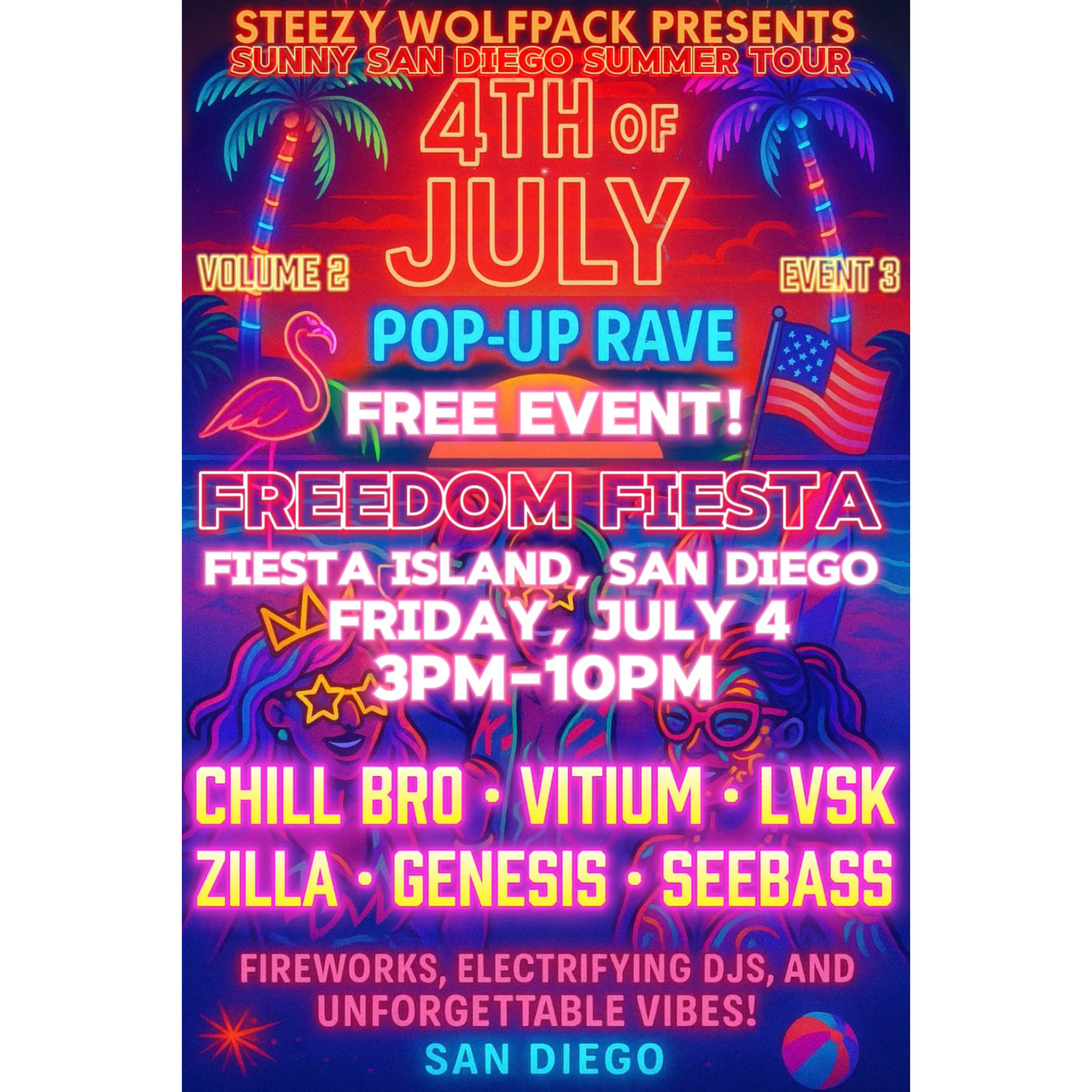 Freedom Fiesta: Free 4th of July Pop Up Rave