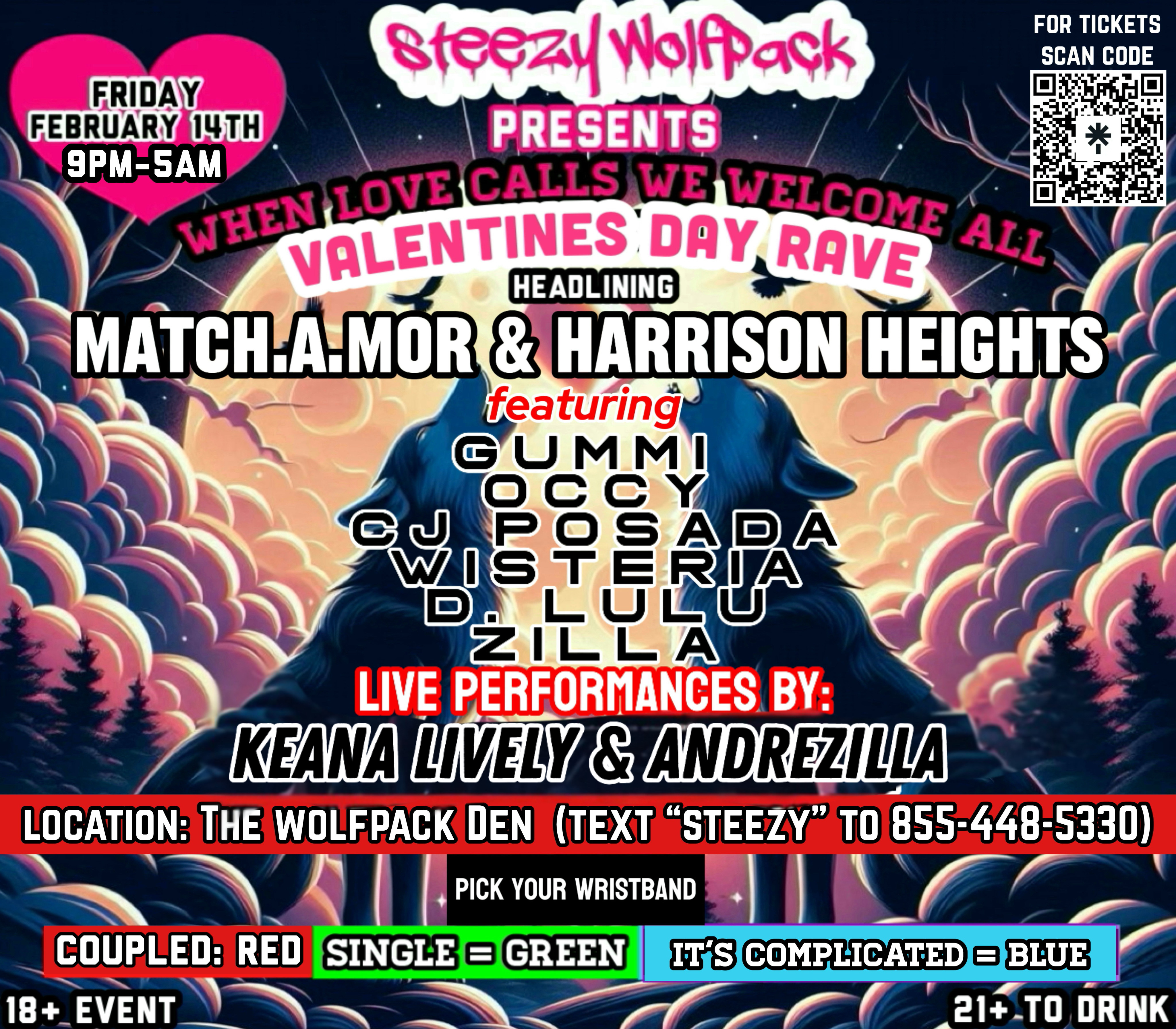 Steezy Wolfpack’s Valentine’s Day Rave