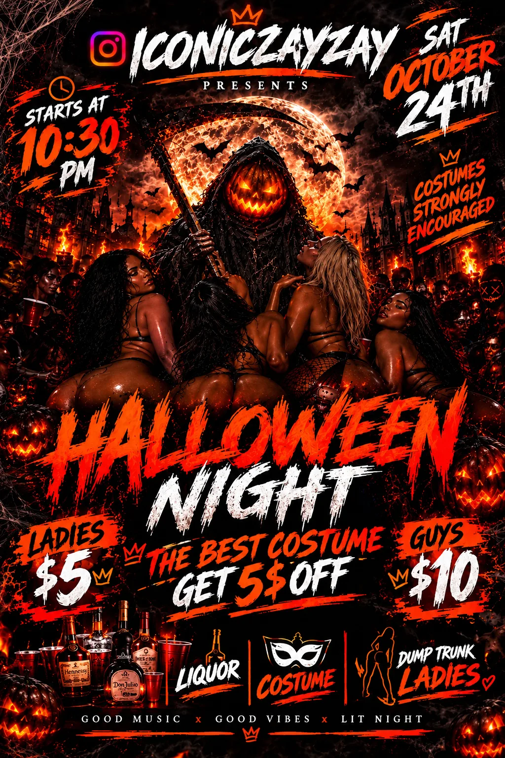 ZAY HALLOWEEN PARTY flyer