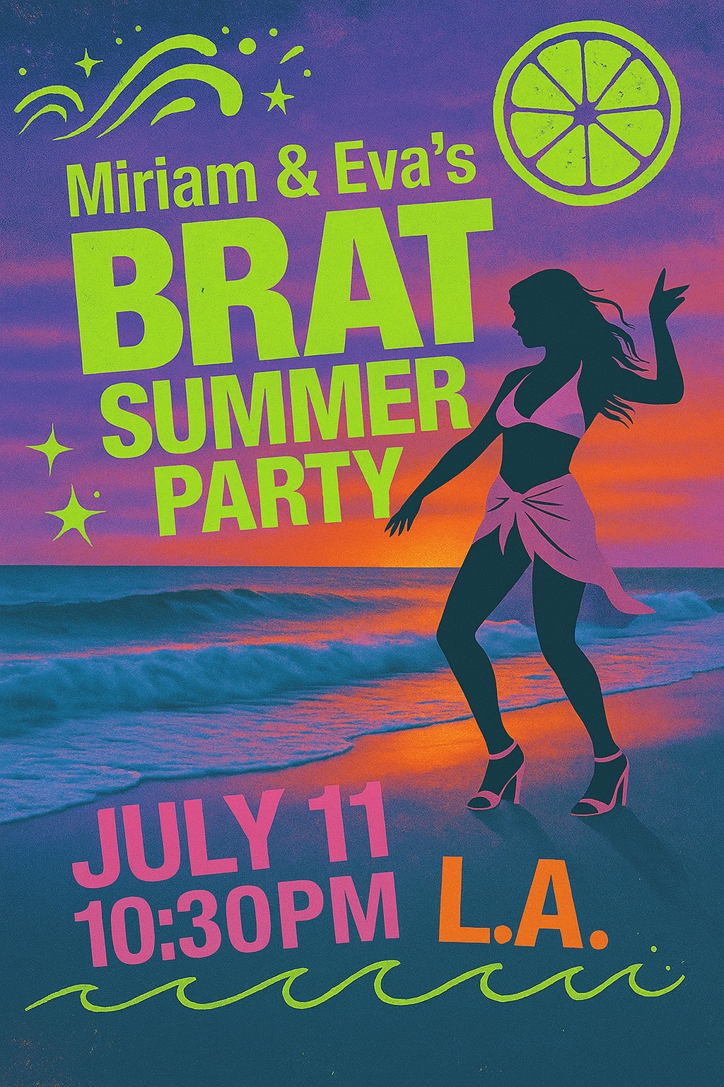 Miriam & Eva’s BRAT Summer Party