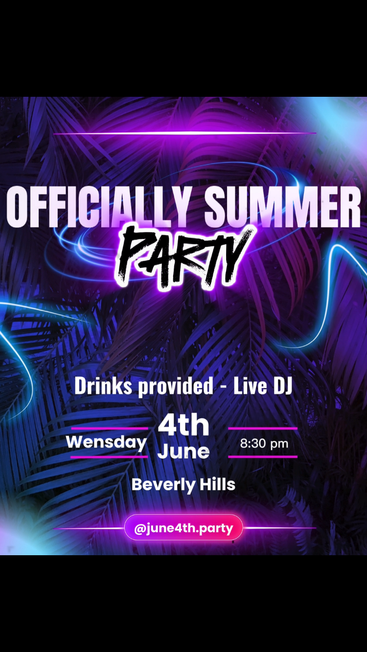 🎉 START OF SUMMER PARTY 8:30 🎊