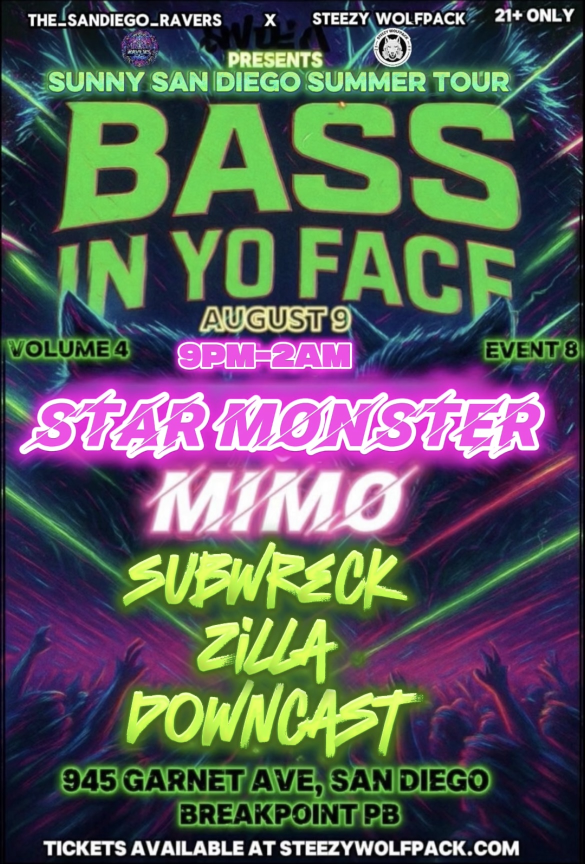 Bass in Yo Face Flyer