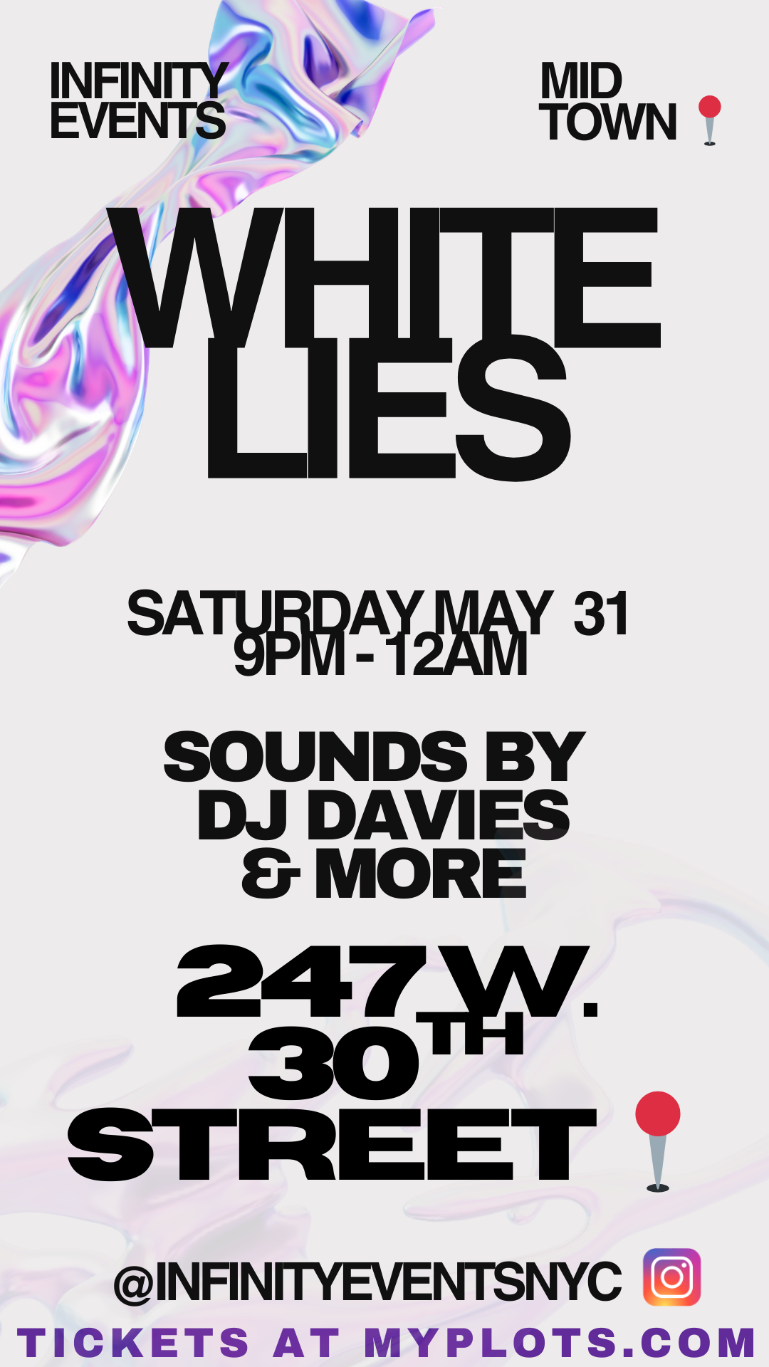 White Lies Party Flyer